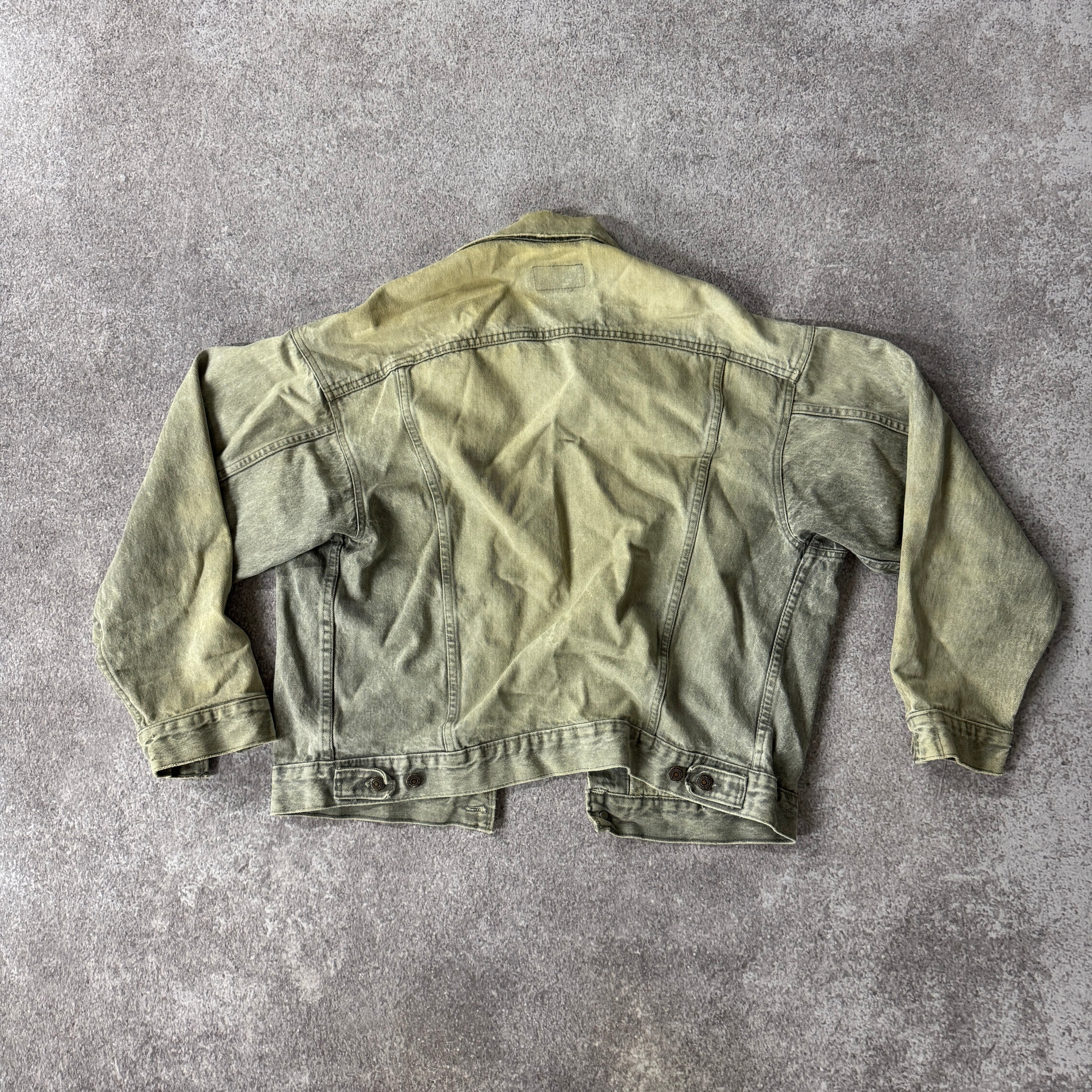 80s Levi's Trucker Jacket/Light Wash Grey Distressed L
