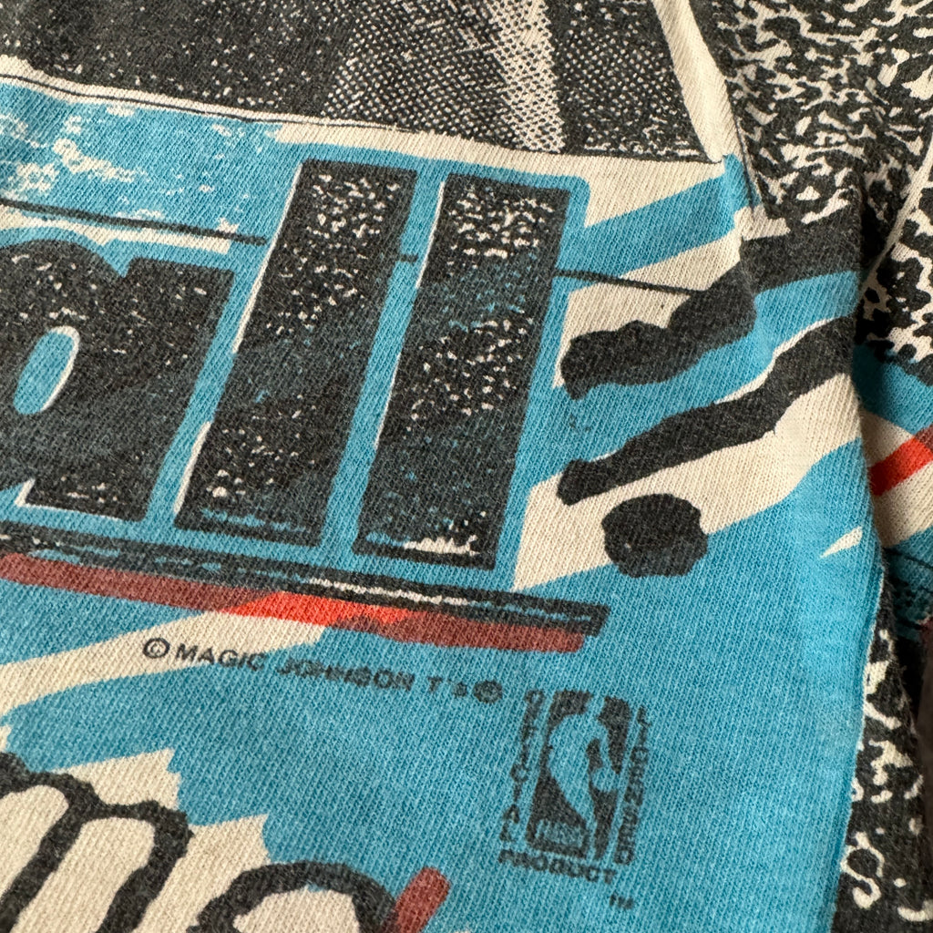 90s Charlotte Hornets Magic Johnson T's Single Stitch Tee L