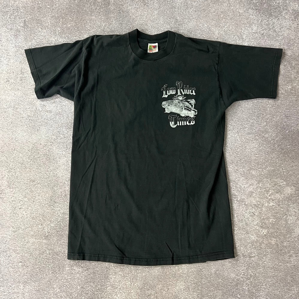 Y2K Low Rider Times Fruit of the Loom Graphic Faded Vintage Tee XL