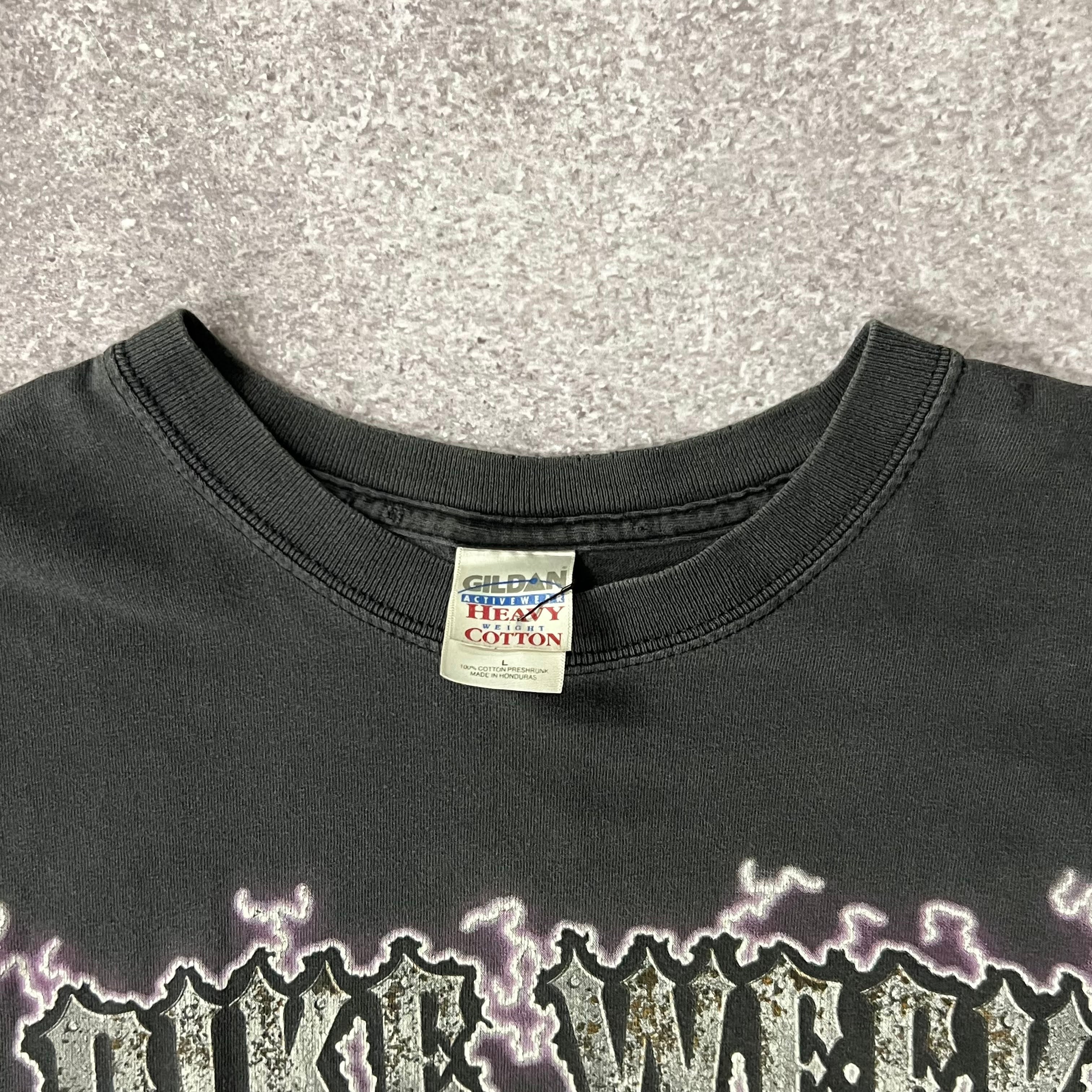 Y2K Gildan Daytona Beach Gray Worn In Tee L