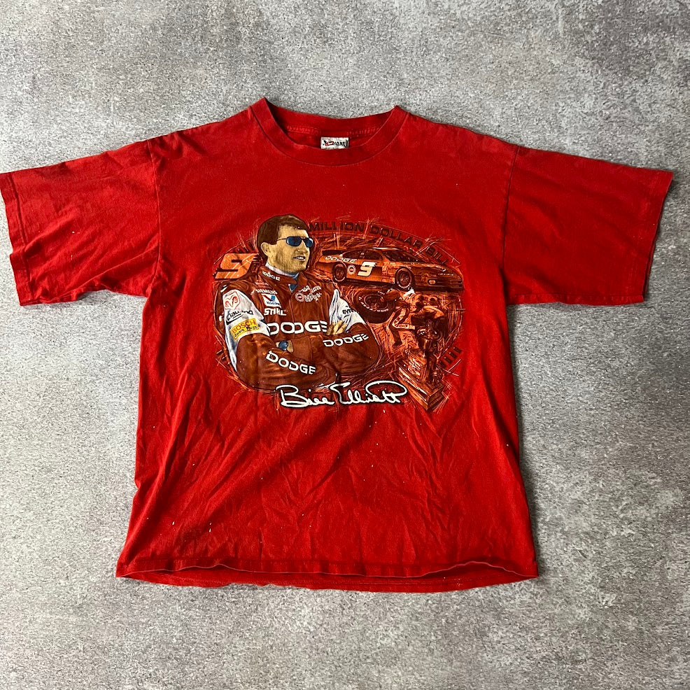 Y2K Bill Elliot NASCAR Chase Authentics Distressed Tee L
