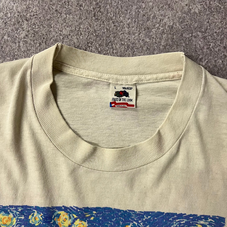 90s Starry Atlanta Night Fruit of the Loom Single Stitch Vintage Graphic Tee L