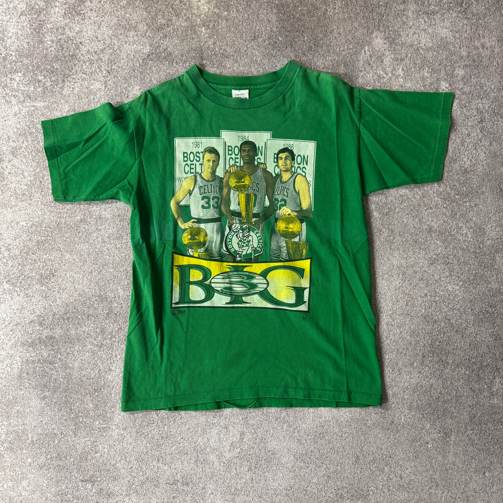 80s Boston Celtics Big 3 Single Stitch Tee L