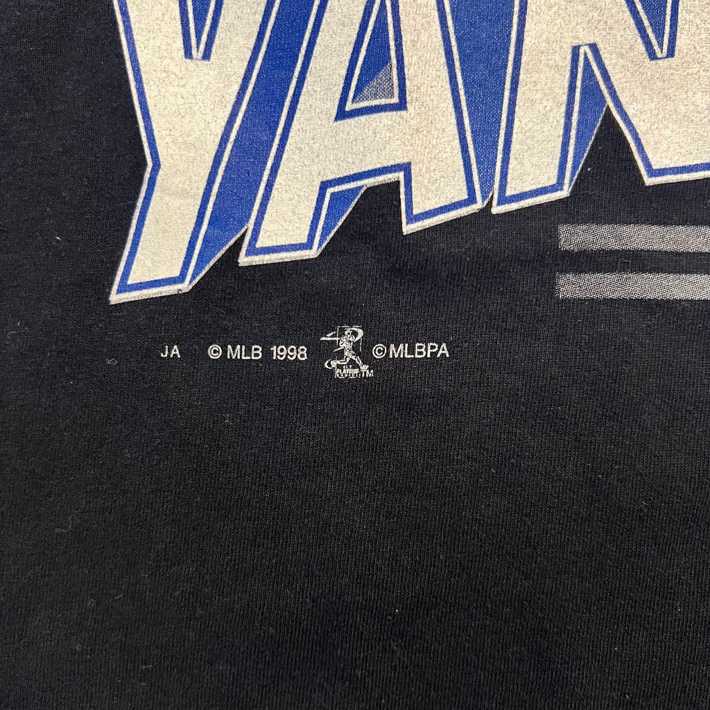 90s New York Yankees MLB Try Big Logo Vintage Athletic Graphic Tee L