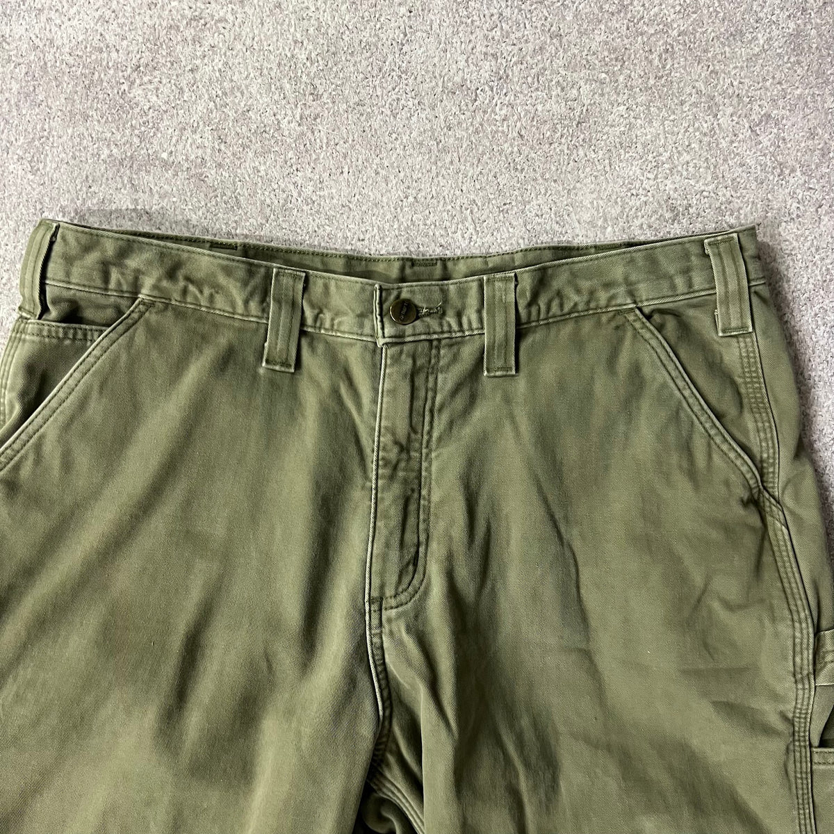 2010s Carhartt Workwear Faded Relaxed Green Vintage Pants 36x30