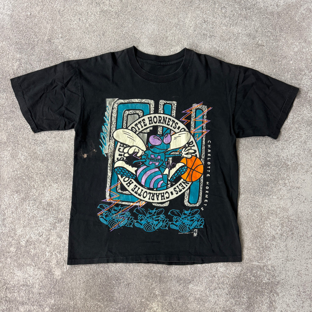90s Charlotte Hornets Magic Johnson T's All Over Print Tee XL