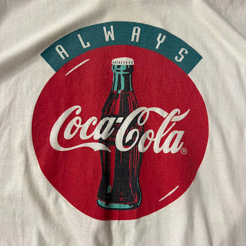 90s Coca Cola Big Logo Single Stitch Made in USA Vintage Graphic Tee XL