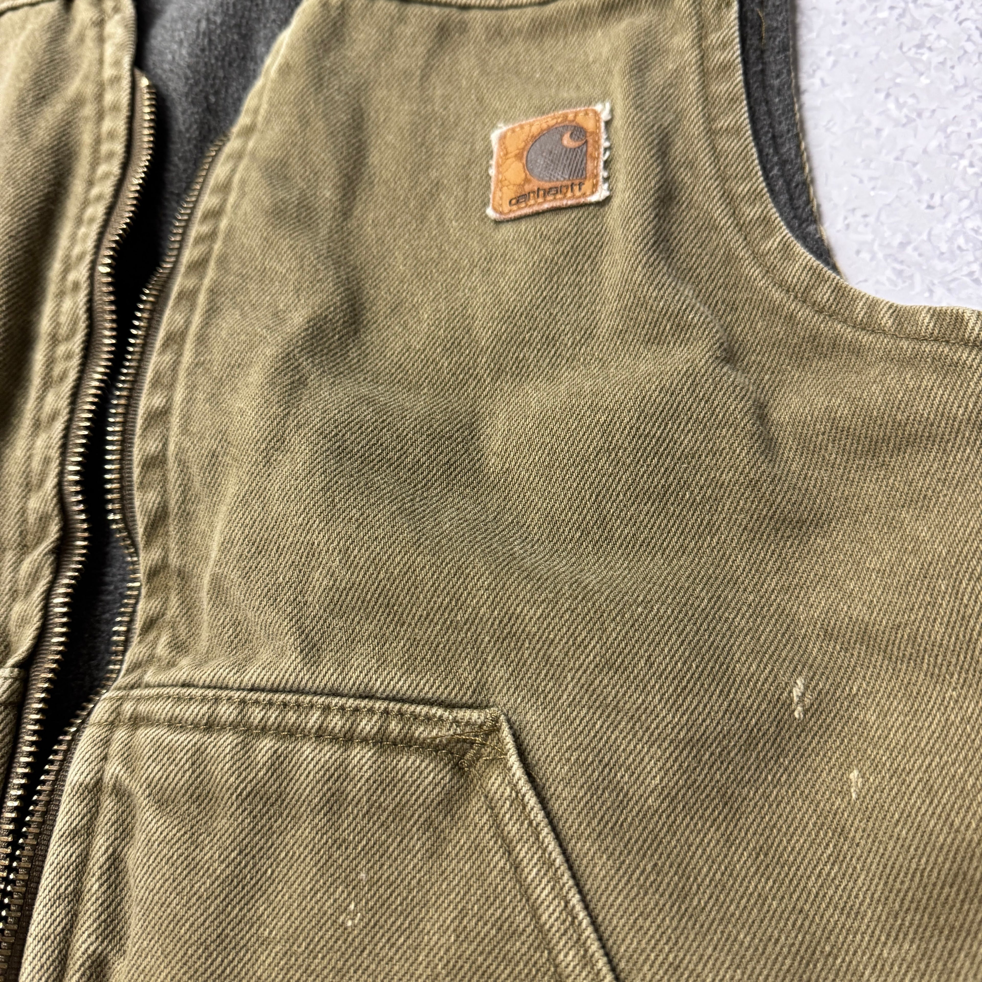 Y2K Carhartt Green Heavyweight Vest S