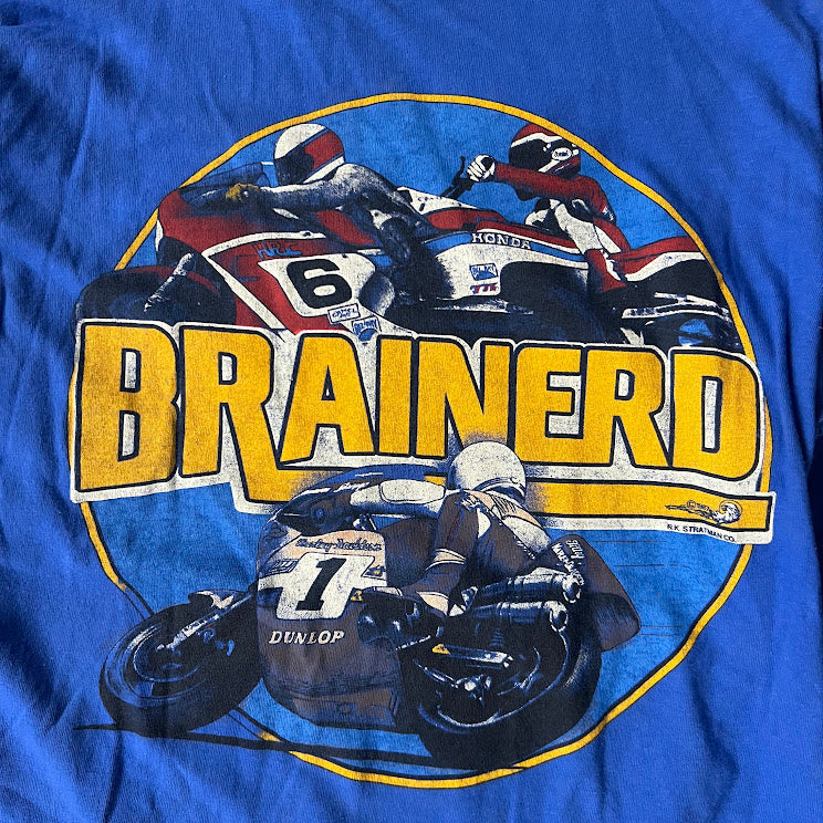 80s Brainerd Raceway Motorsports Hanes Big Logo Single Stitch Tee M