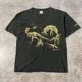 90s Wild Cotton Back Graphic Cracked Print Sun Faded Single Stitch Tee XL