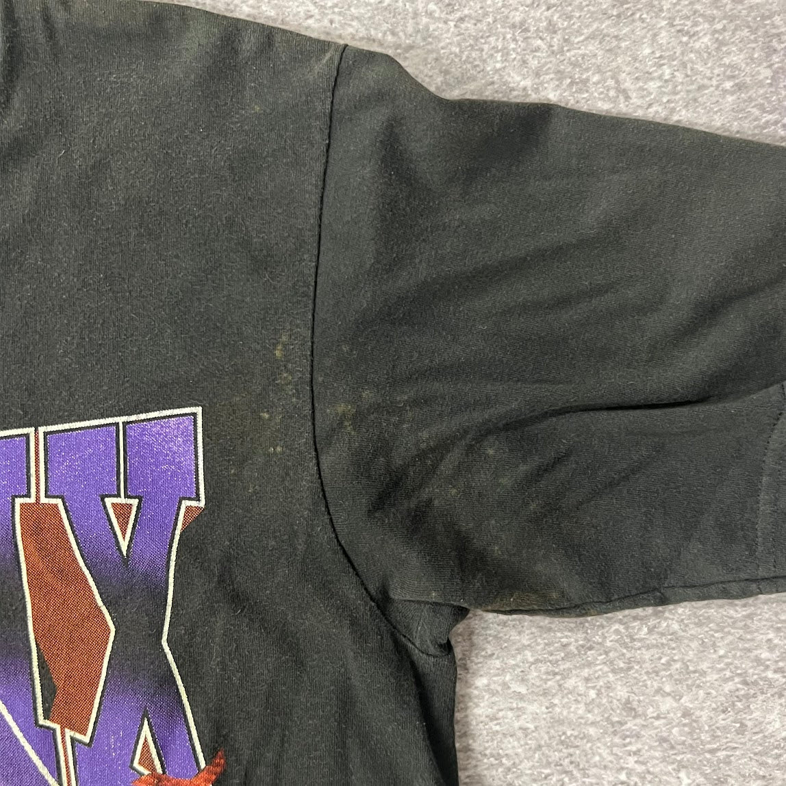 90s Phoenix Suns Nutmeg Mills Back Graphic Faded Tee L