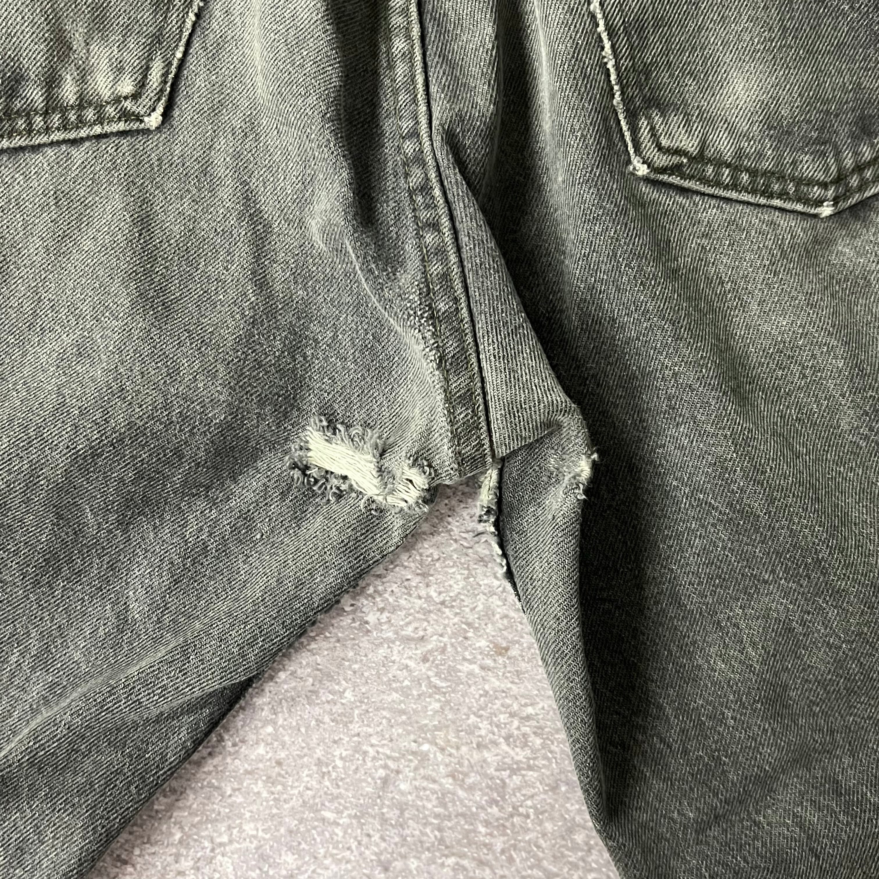 90s Levi's Orange Tab Black Distressed Jeans 34W x 34L