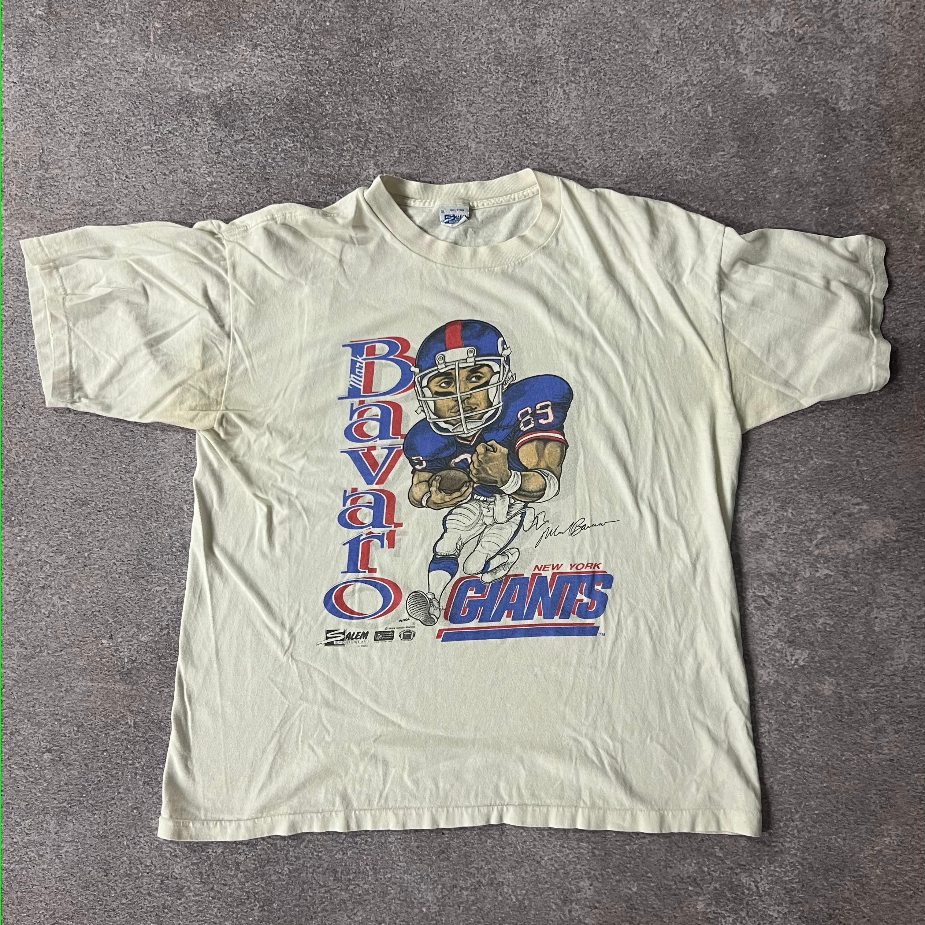 90s New York Giants Salem Sportswear Big Logo Single Stitch Tee XL