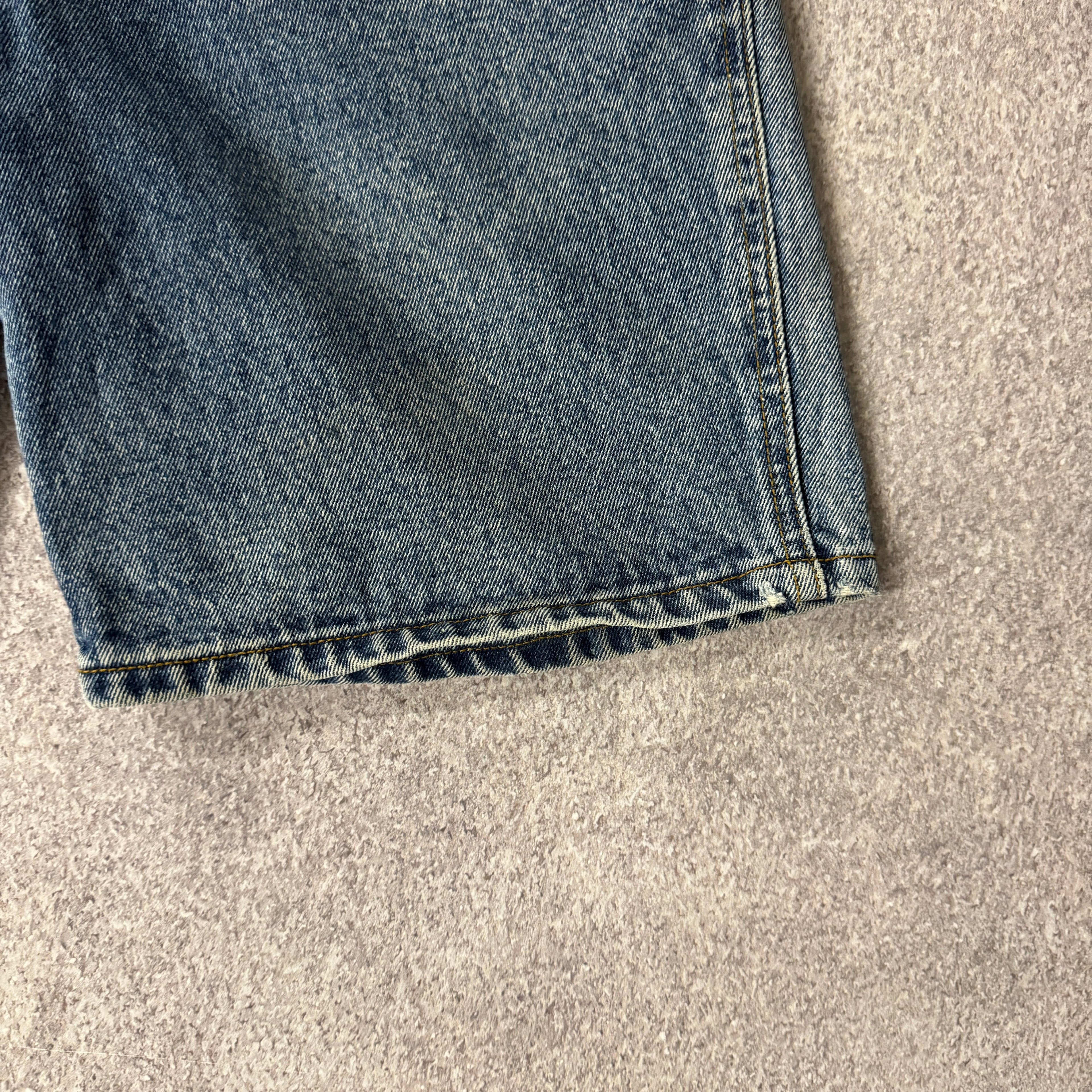 90s Bill Blass Petites Denim Shorts Blue Embroidered Size 4P