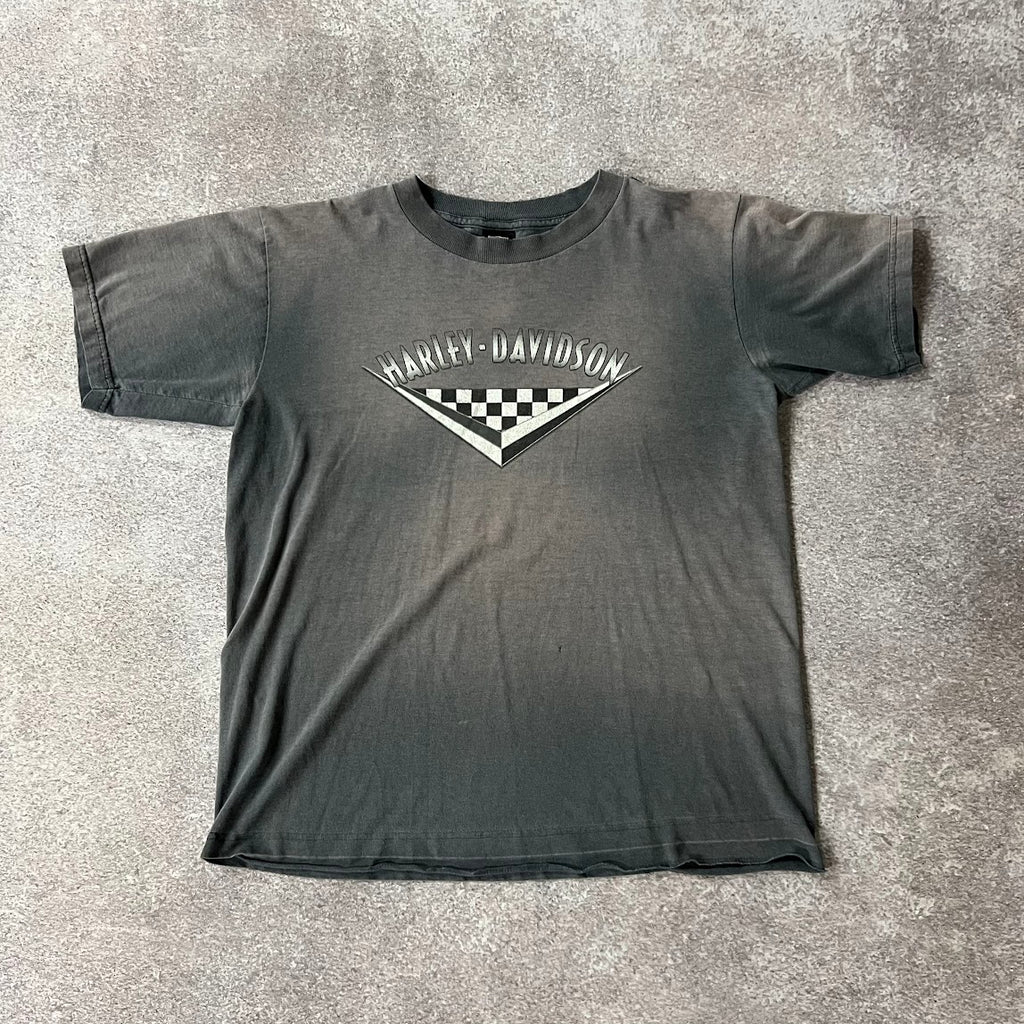 90s Harley Davidson Virgina Beach, VA Gray Worn In Tee L