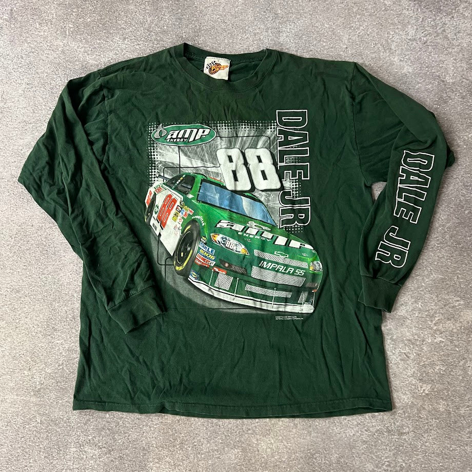 Y2K Dale Jr NASCAR Winners Circle Big Logo Long Sleeve Tee XL