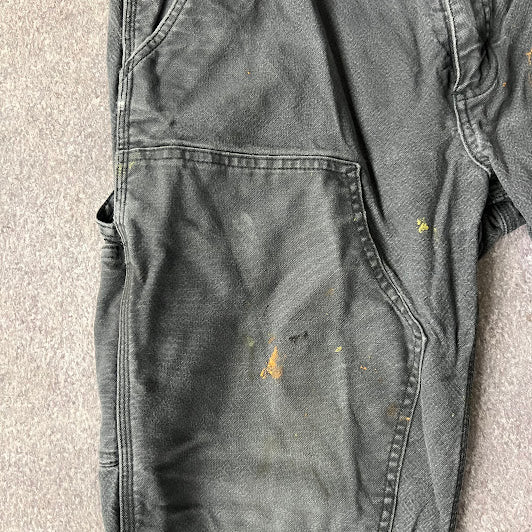 2010s Carhartt Workwear Distressed Relaxed Gray Vintage Pants 34x32