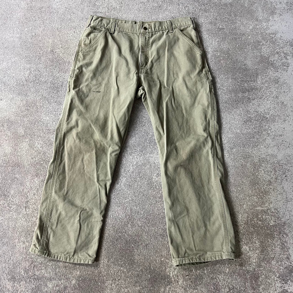 90s Carhartt Workwear Faded Regular Beige Vintage Pants 34x30