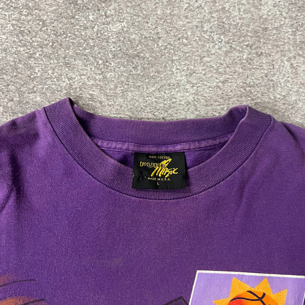 90s Phoenix Suns Magic Johnson T's Big Logo Single Stitch Tee L
