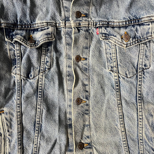 80s Levi's Blanket Lined Distressed Workwear Vintage Blue Jacket L