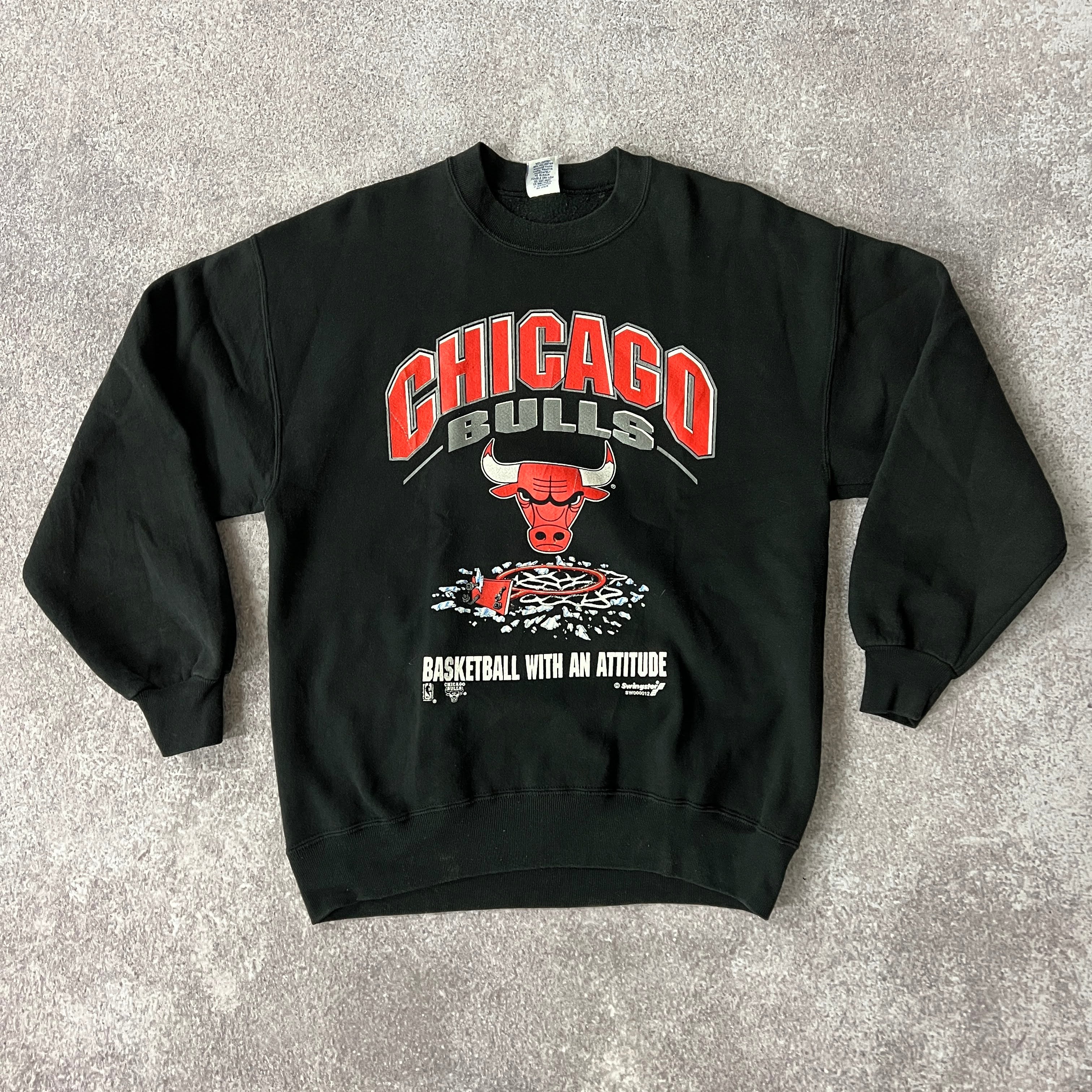 90s Chicago Bulls Swingster Big Logo Crewneck L
