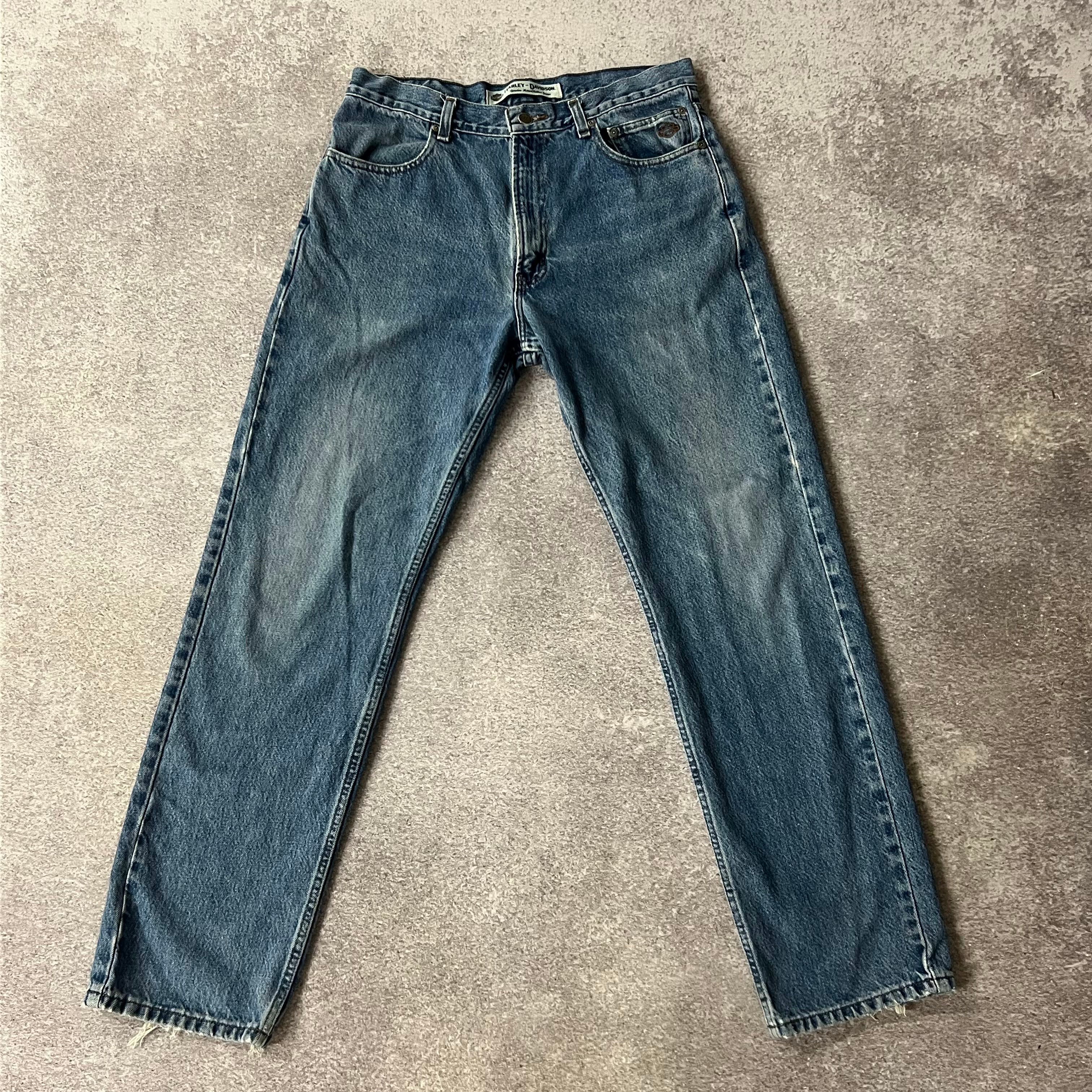 2010s Harley Davidson Blue Jeans 33W x 32L