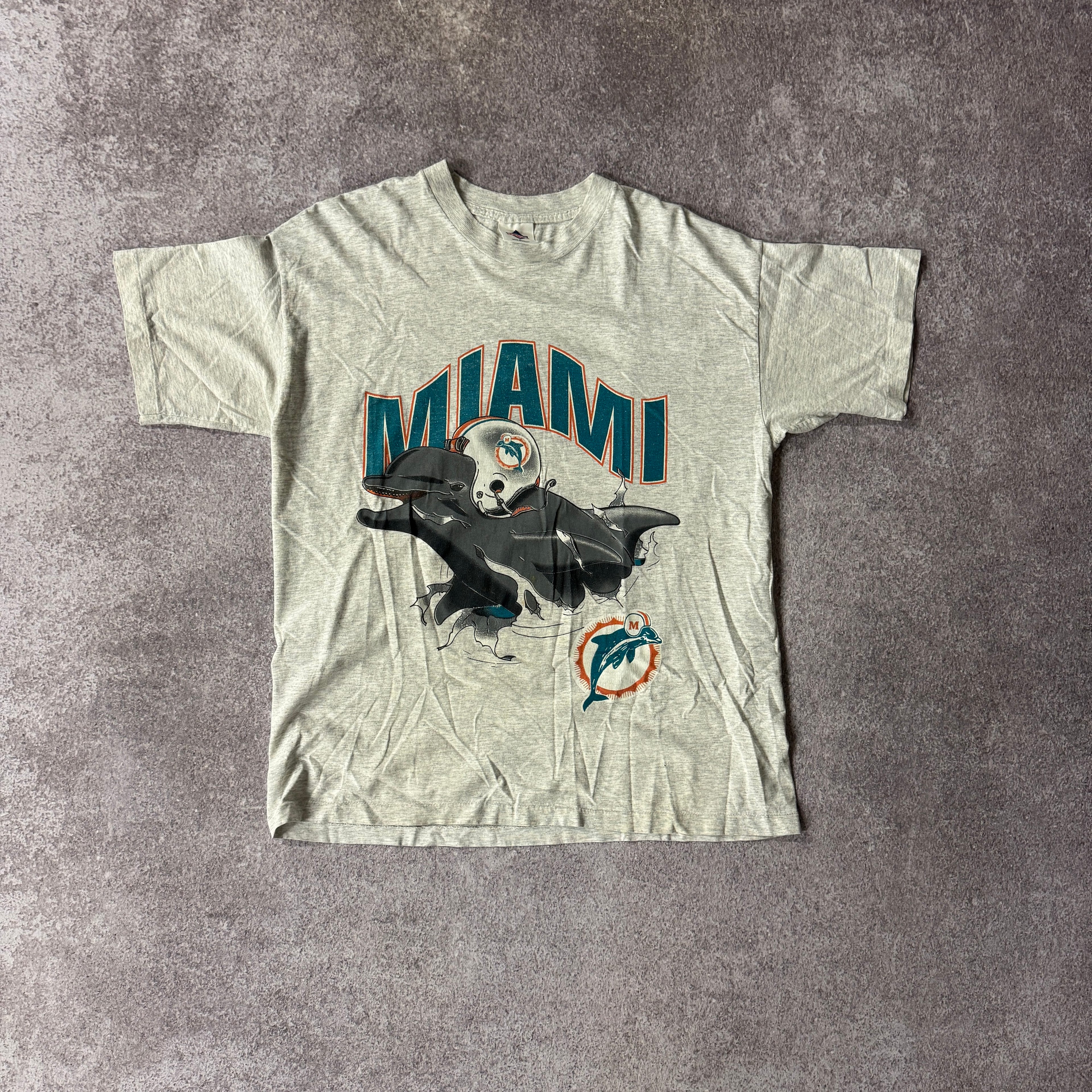 90s Miami Dolphins League Leader Single Stitch Tee L