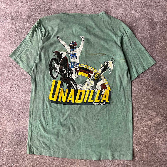 80s Unadilla NY 250cc World Championship Motocross Single Stitch Green Tee L