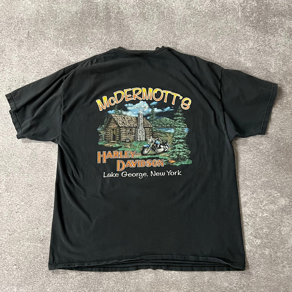 Y2K Harley Davidson Back Graphic Tee XXL