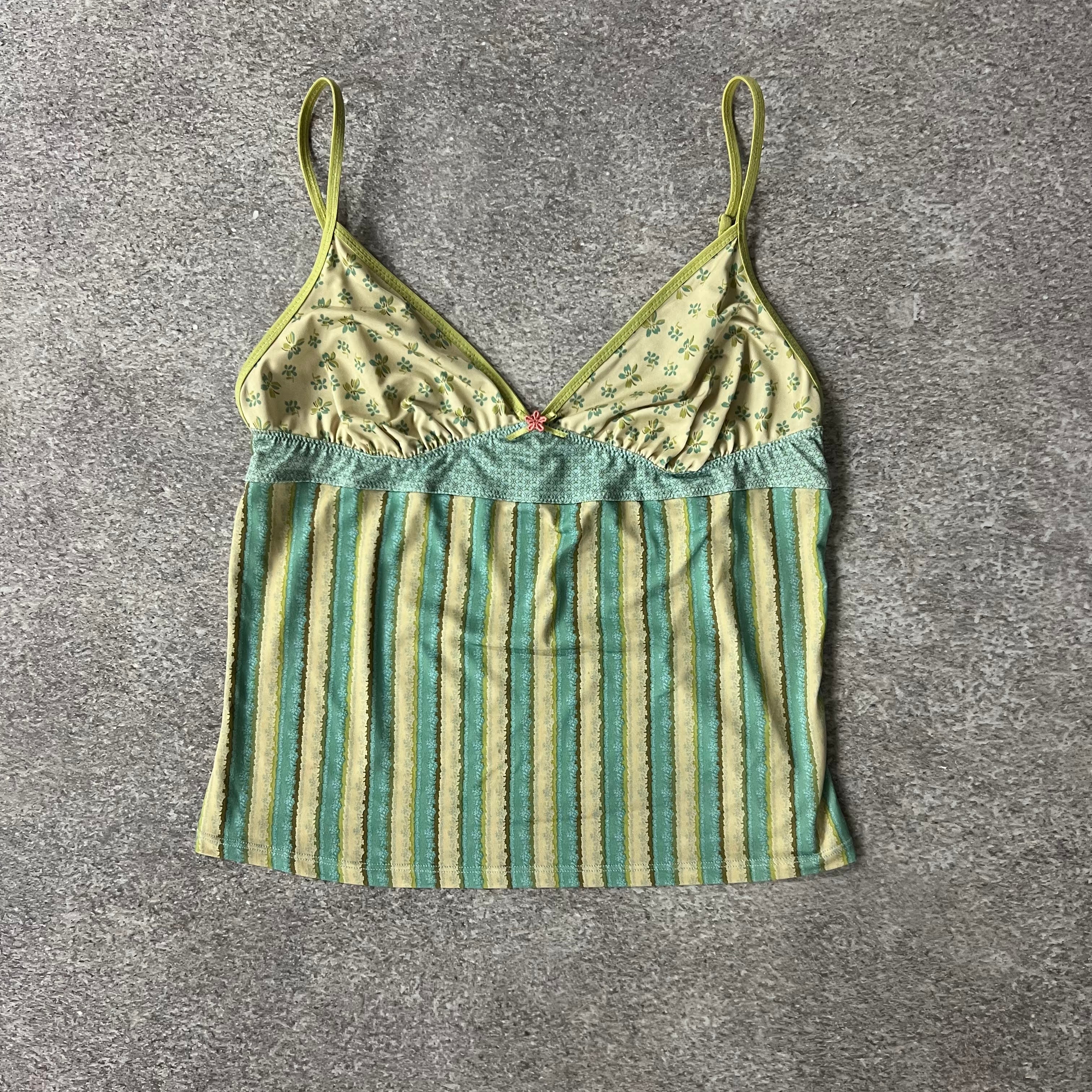 Y2K DKNY Multi Patterned Tank Top S