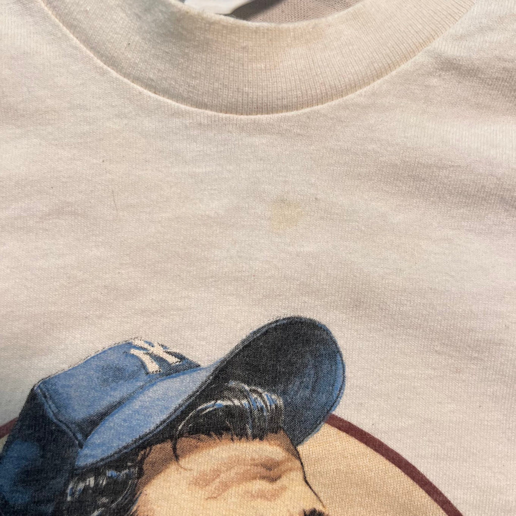 80s Salem Sportswear Babe Ruth NY Yankees T-Shirt Cooperstown M Cream