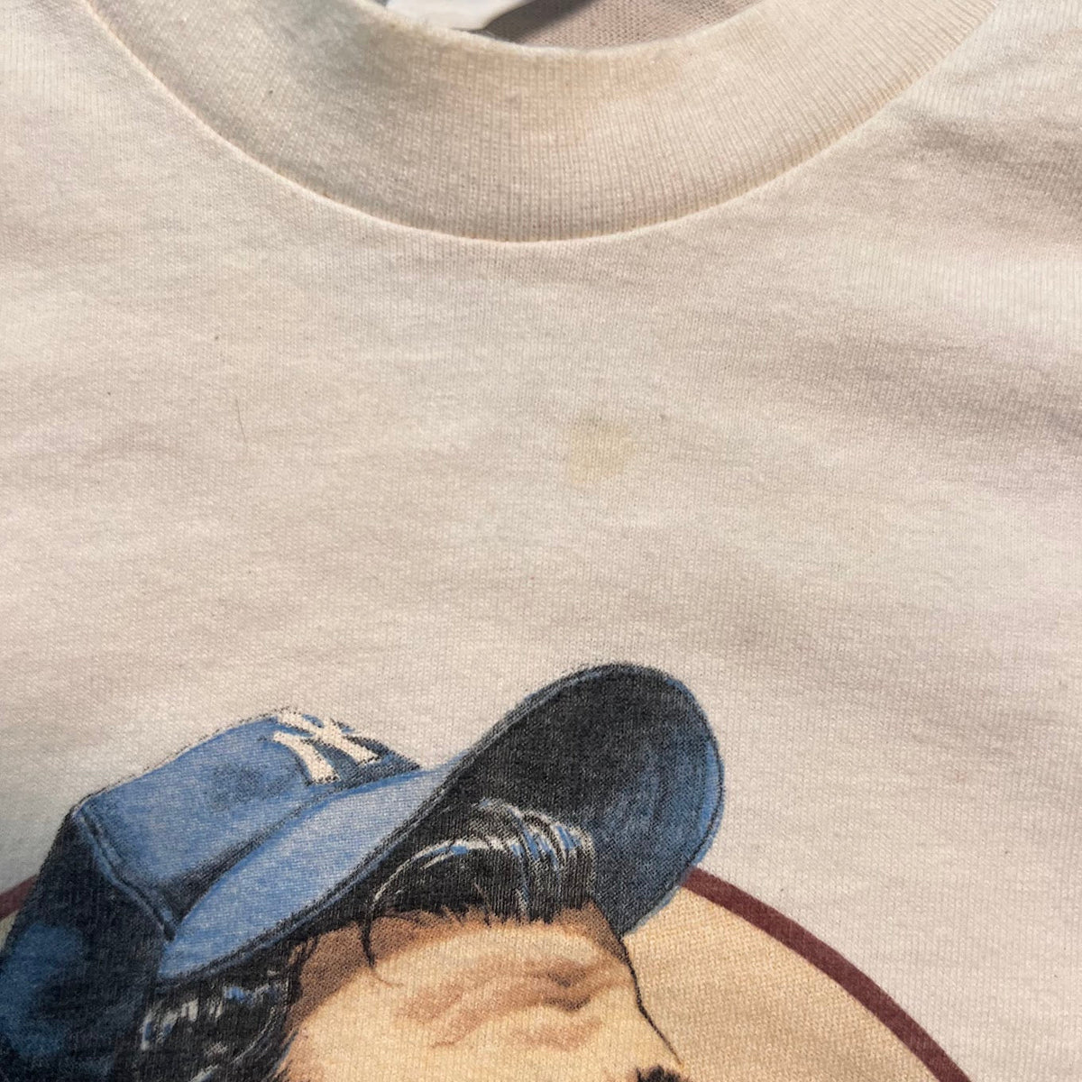 80s Salem Sportswear Babe Ruth NY Yankees T-Shirt Cooperstown M Cream