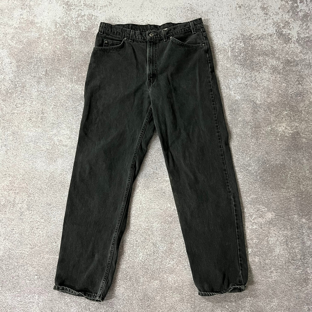 90s Levi's Orange Tab Black Distressed Jeans 38W x 34L