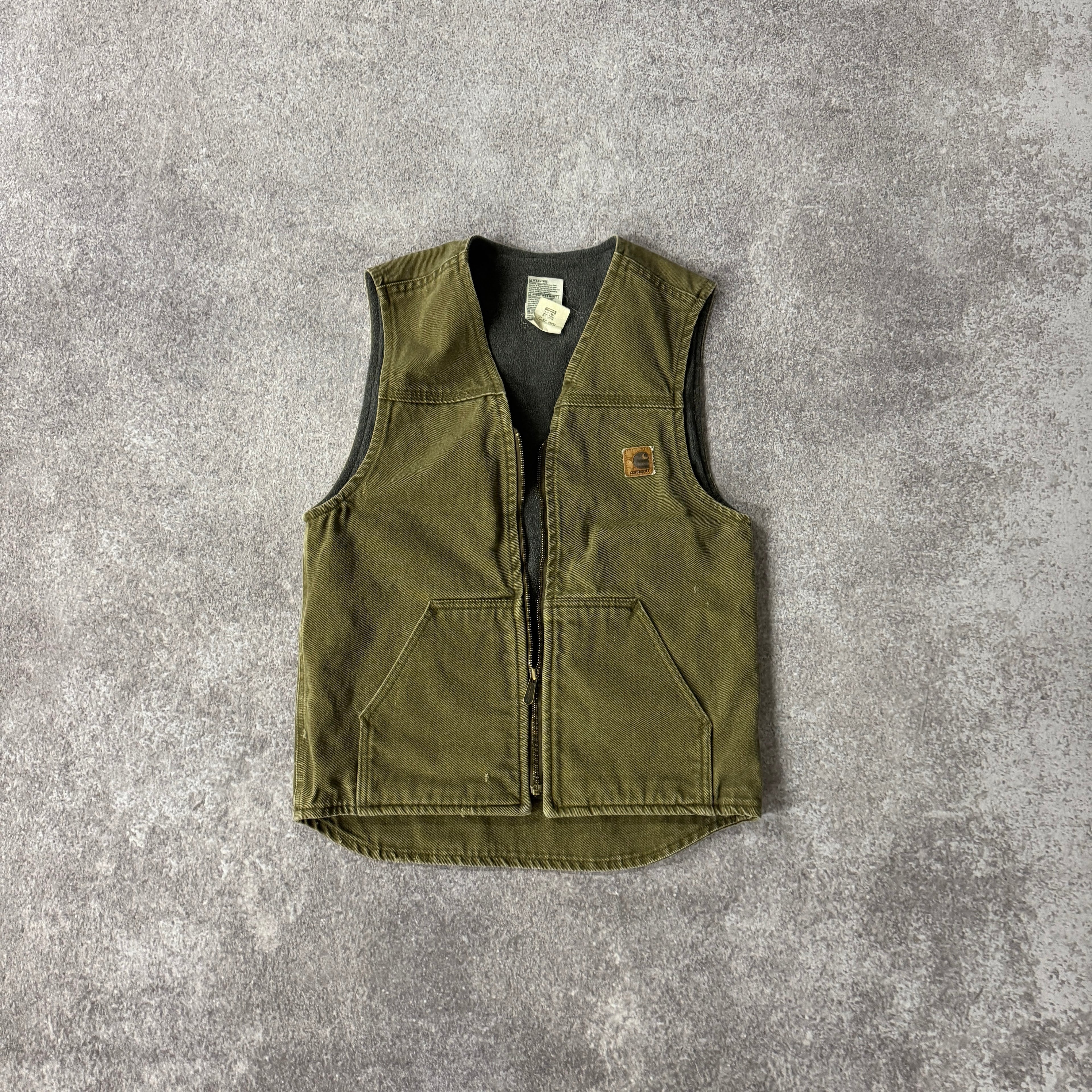 Y2K Carhartt Green Heavyweight Vest S