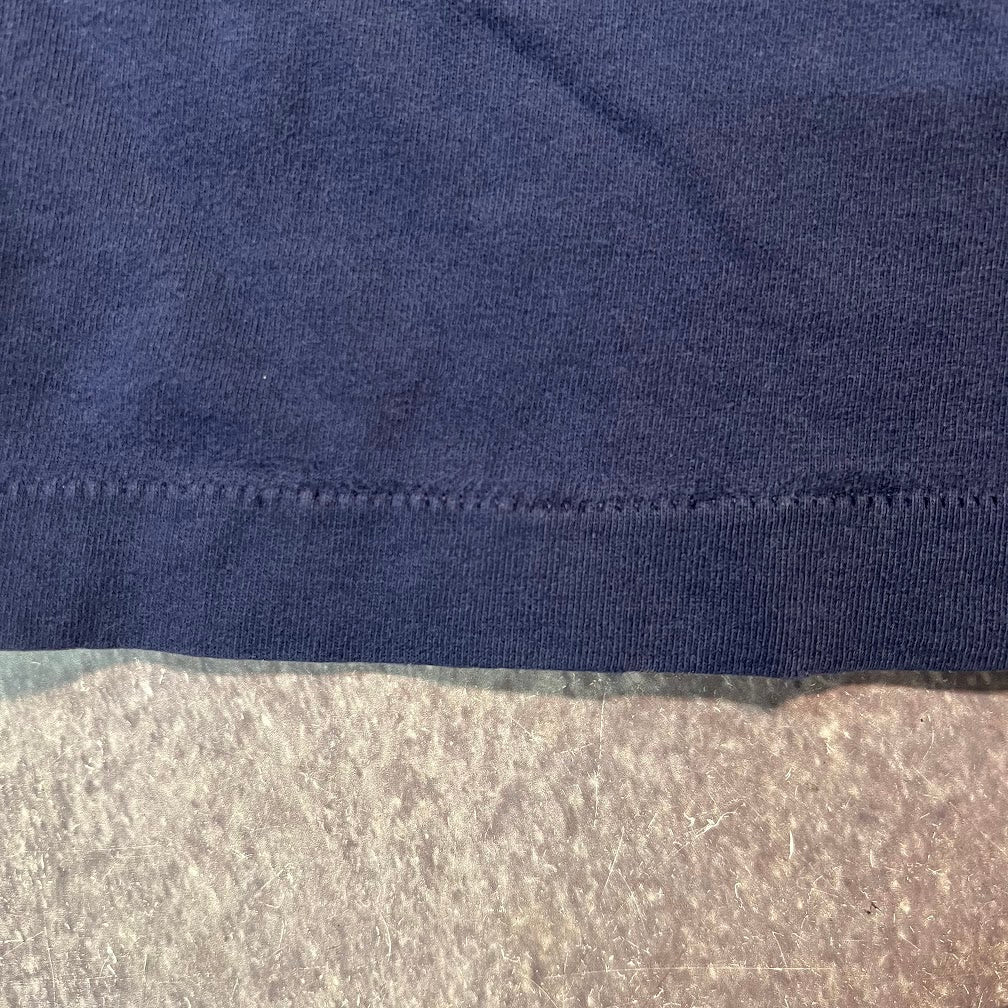 90s New York Yankees MLB Fruit of the Loom Big Logo Cracked Print Tee L
