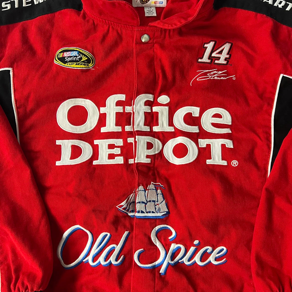 2010s Tony Stewart NASCAR #14 Winners Circle Embroidered Puffer Jacket L