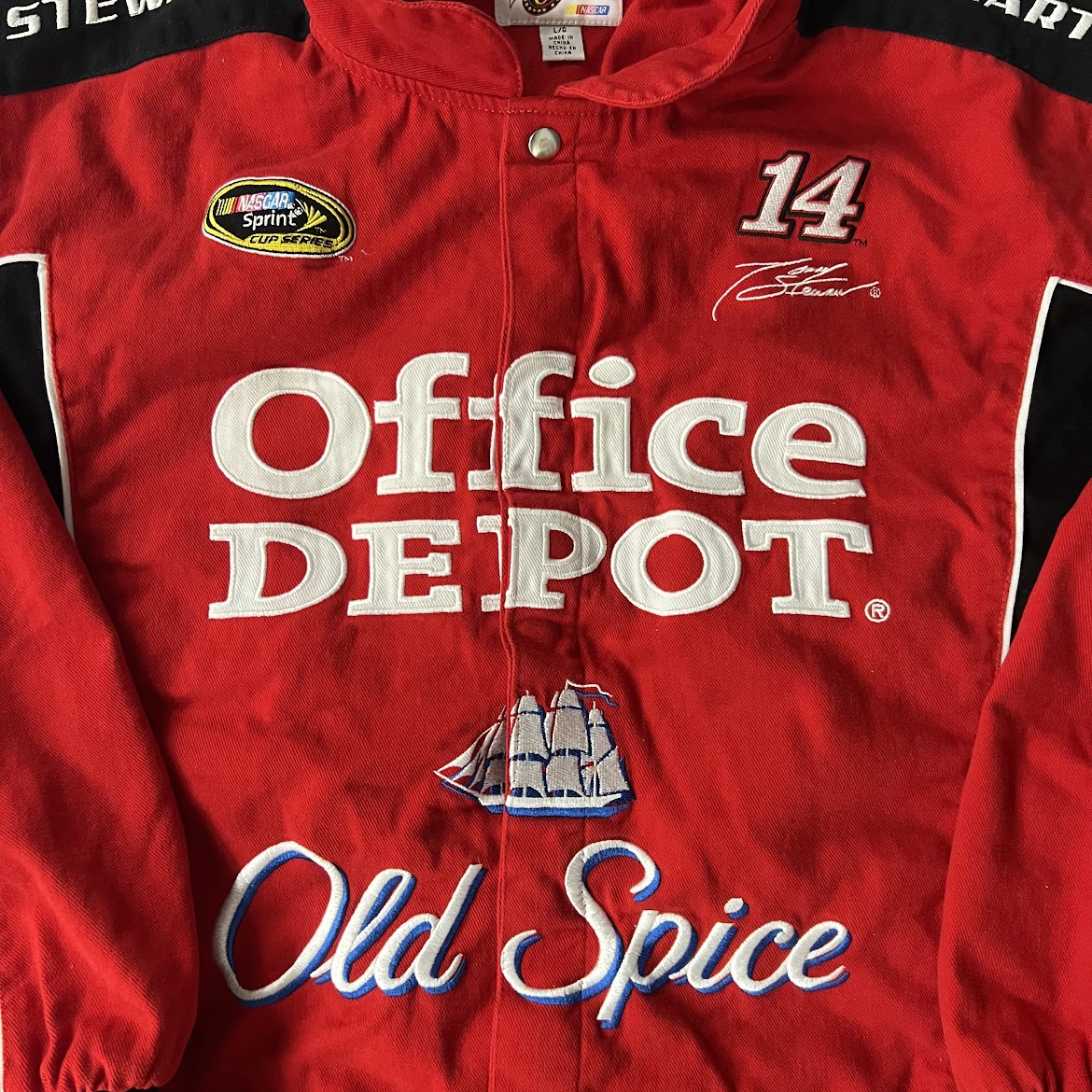 2010s Tony Stewart NASCAR #14 Winners Circle Embroidered Puffer Jacket L