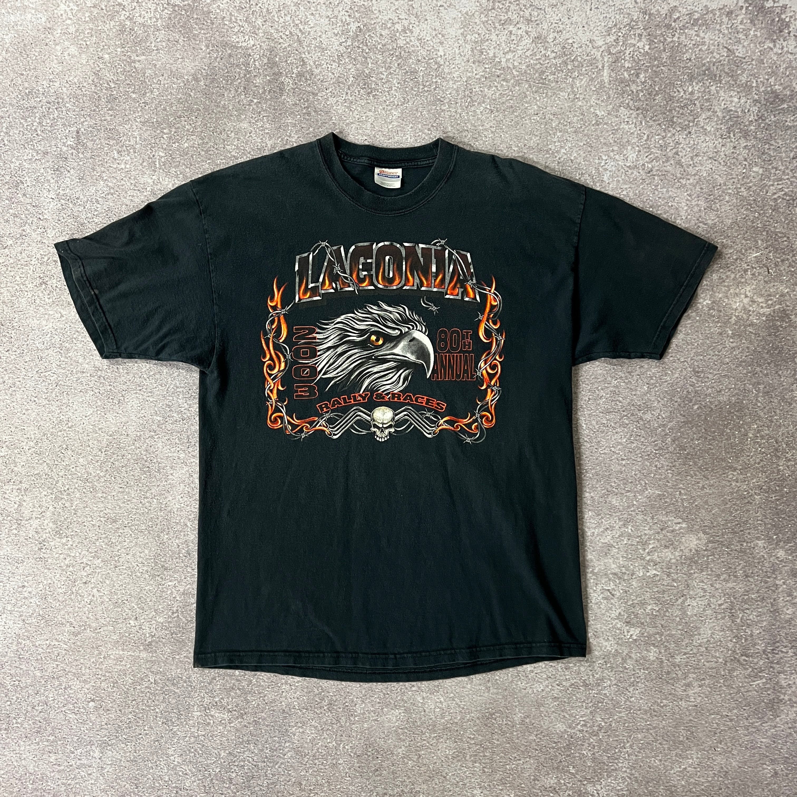 Y2K Hanes Laconia, NH Worn In Tee XL