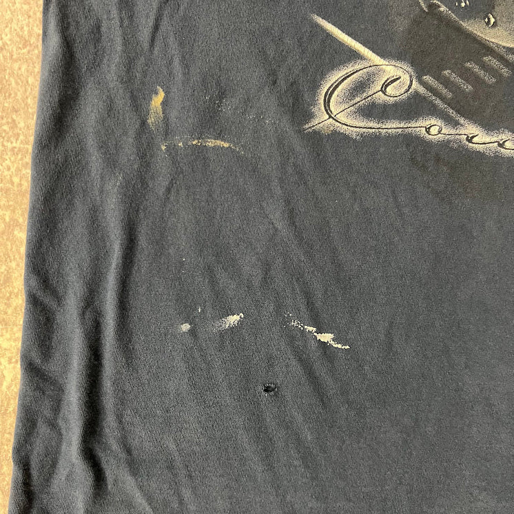 90s Dallas Cowboys NFL All Sport Big Logo Cracked Print Distressed Tee XL
