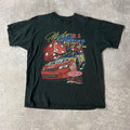 1997 Jeff Gordon Nothin' Lucky Logo Back Graphic Faded Vintage Tee L