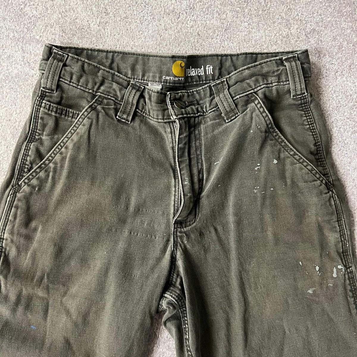Modern Carhartt Workwear Sun Faded Relaxed Green Pants 30x32