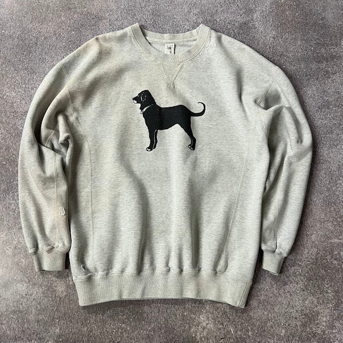 80s The Black Dog Big Logo Back Graphic Vintage Crewneck Sweatshirt L