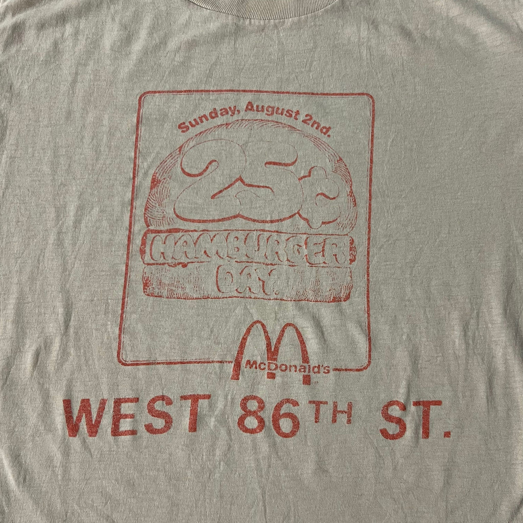 80s Sportswear Tan Big Logo Single Stitch Tee L