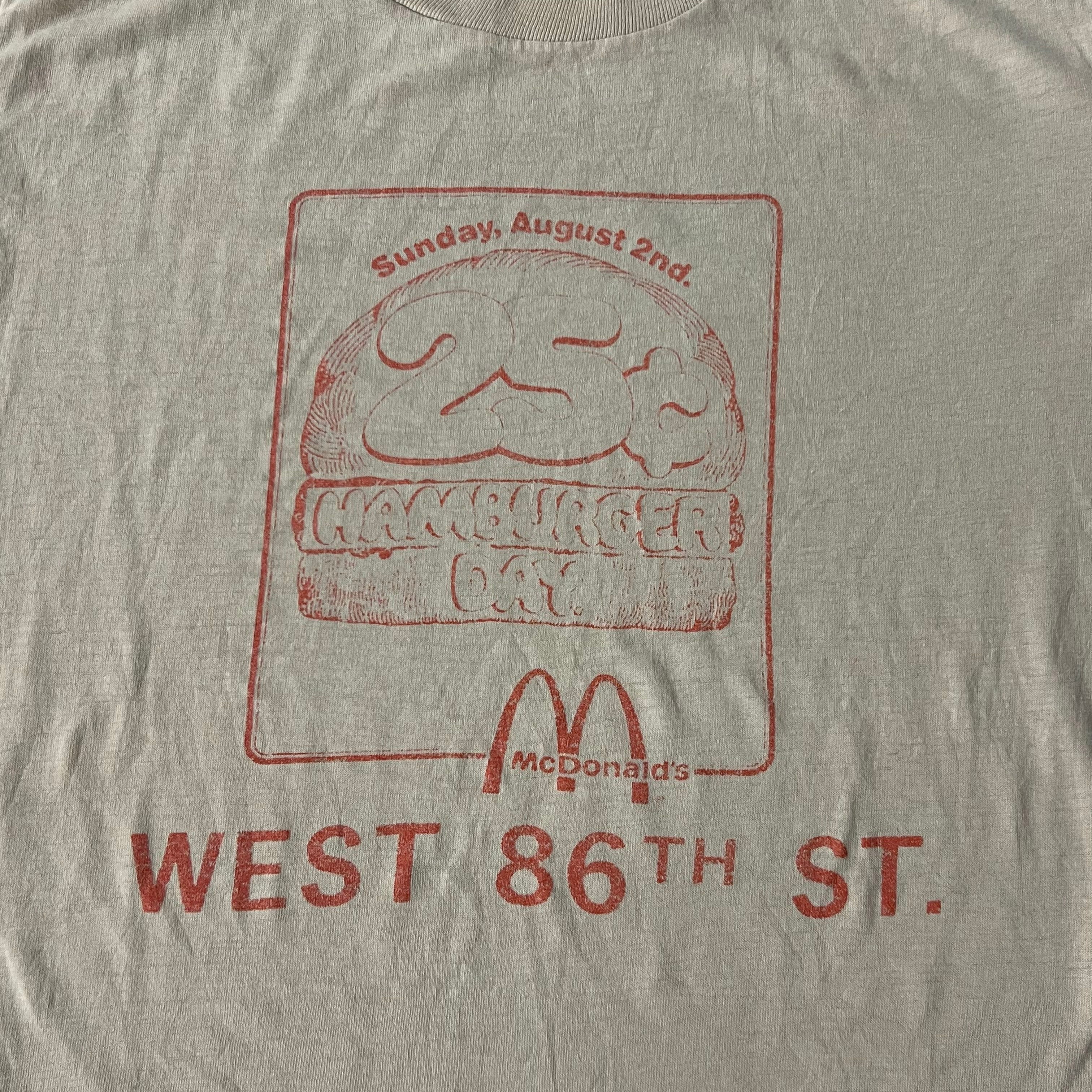 80s Sportswear Tan Big Logo Single Stitch Tee L