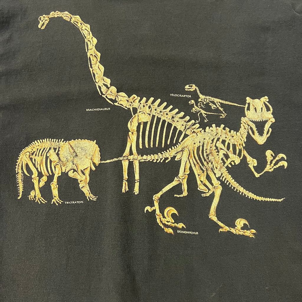 90s Wild Cotton Back Graphic Cracked Print Sun Faded Single Stitch Tee XL
