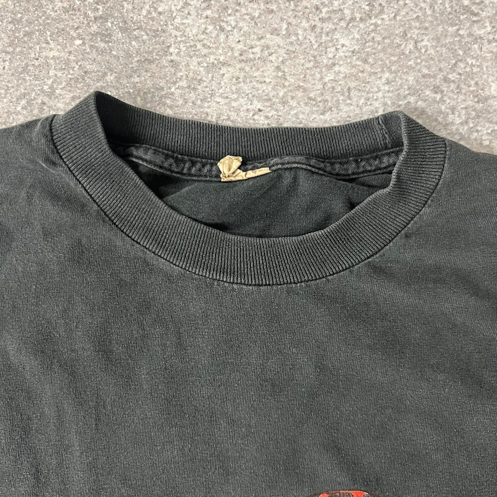 2009 NASCAR Tour Big Logo Cracked Print Faded Long Sleeve Tee L