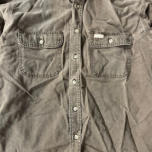 Y2K Carhartt Workwear Outdoor Vintage Brown Long Sleeve Shirt L