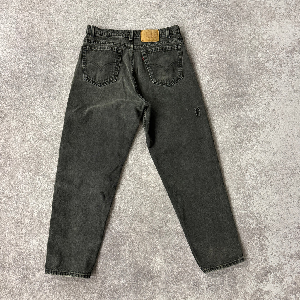 80s Levi's 550 Black Relaxed Worn In Jeans 36W x 30L
