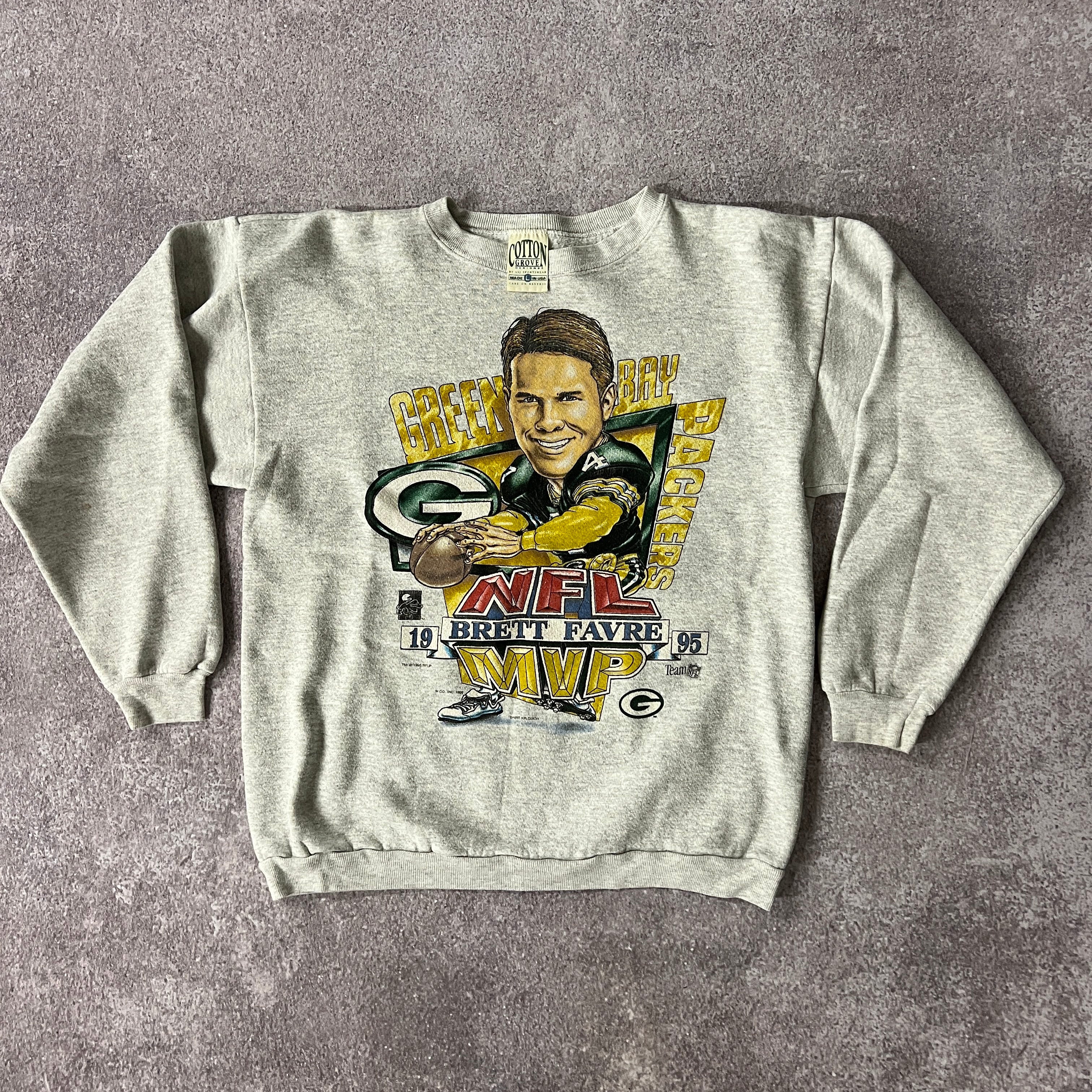 90s Green Bay Packers Cotton Grove Big Logo Crewneck L