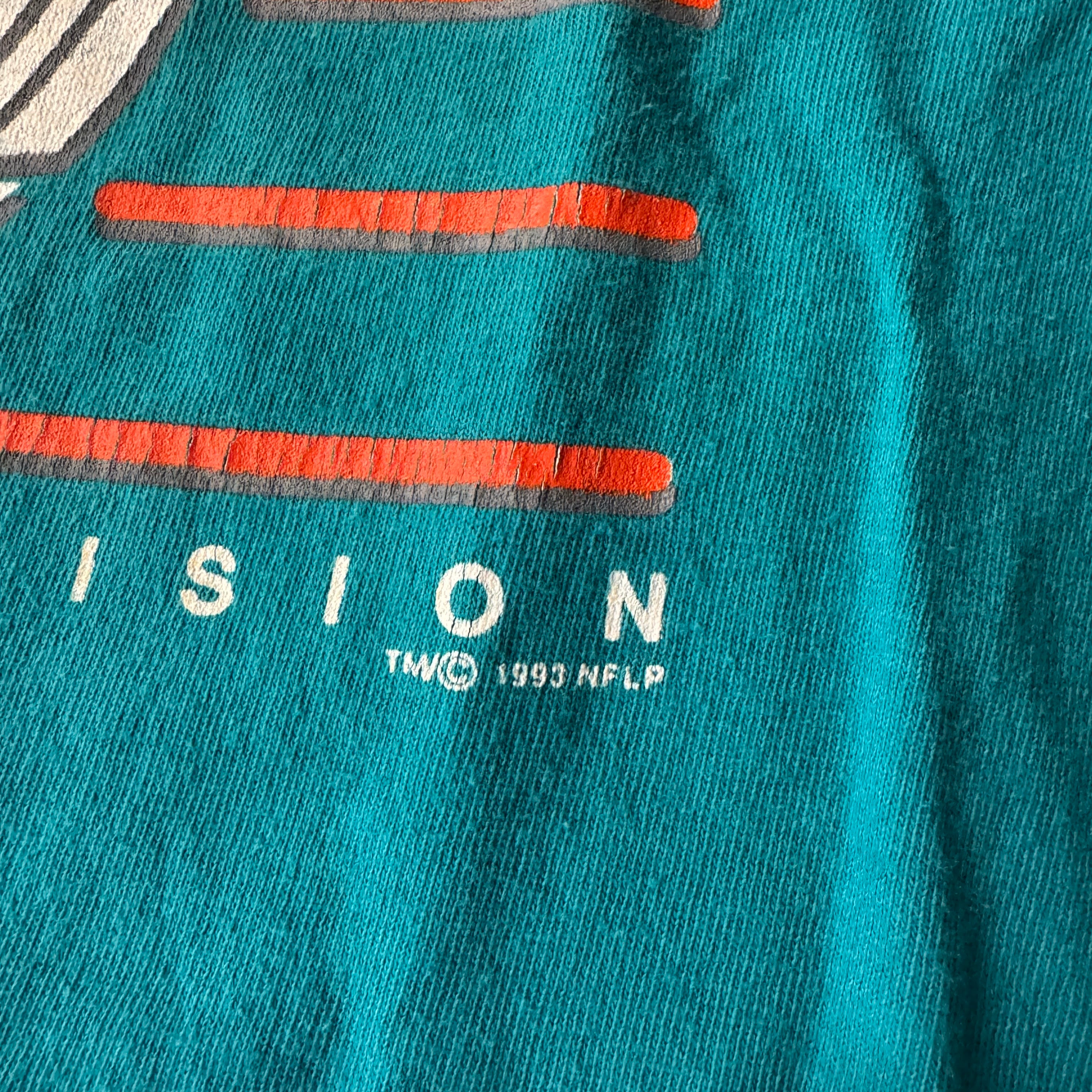 90s Miami Dolphins Locker Line Single Stitch Tee M